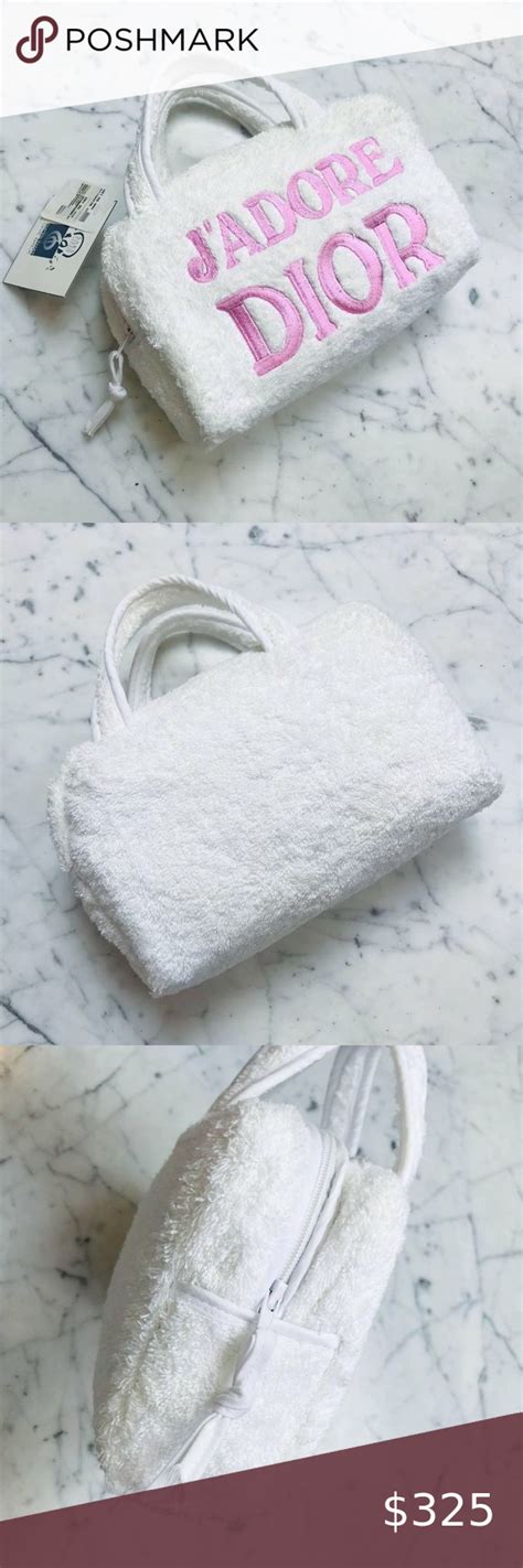 j'adore dior terry cloth bag|DIOR J'ADORE DIOR Terry Cloth Towel Handbag .